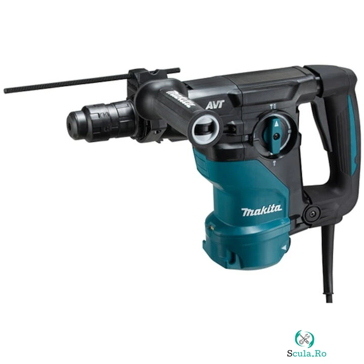 Makita Ciocan rotopercutor Makita HR3012FCJ, 1050 W, 3.9 J, SDS-PLUS sistem prindere, 840 RPM, 4500 BPM, 13/30/32 mm diametru gaurire la 2,516.44 lei ron