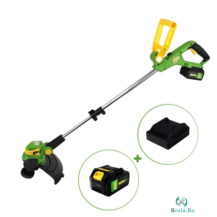 Trimmer pe acumulator PARTNERPRO, 20V, 8000RPM, Tija reglabila, Latime taiere 300mm