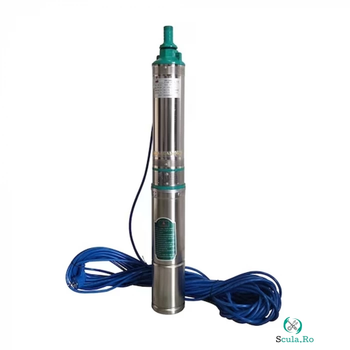 Pompa submersibila de mare adancime ALFA, 7 turbine, Debit 8 m ³ h , Inaltime refulare 140m, 30m cablu