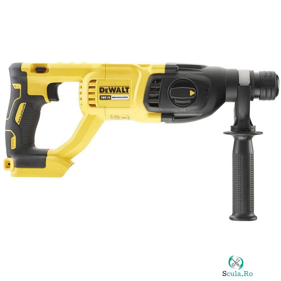Dewalt Ciocan rotopercutor profesional cu motor fara perii DeWalt DCH133NT, 18V fara acumulatori, 1000 W, Negru-Galben