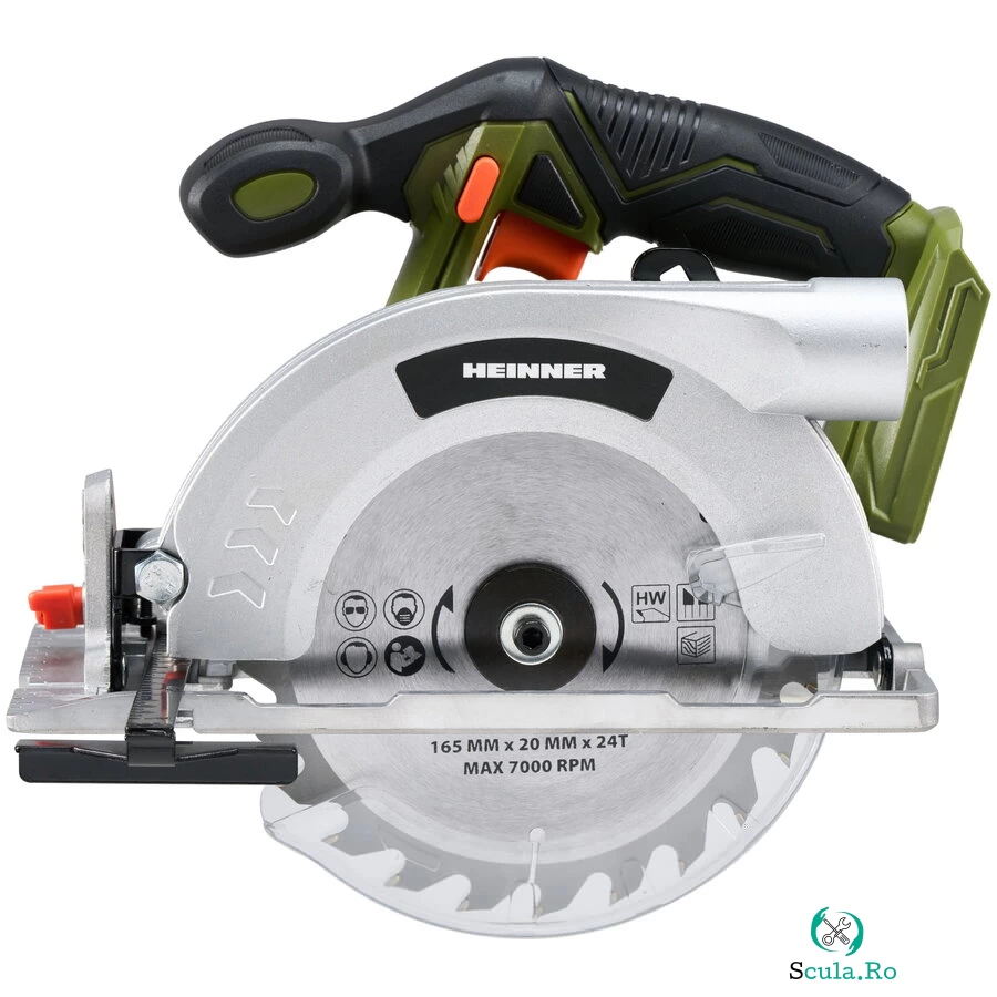 HEINNER Fierastrau circular Heinner HR-LFC001, 18 V, 165 mm dimensiune lama, 4200 RPM, tehnologie OnePower, fara acumulator/incarcator