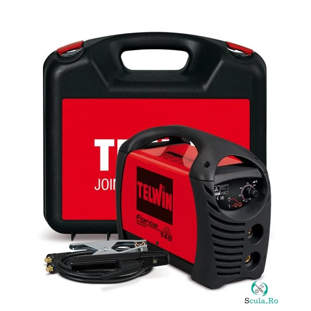 Invertor sudura MMA Telwin FORCE145ACX, 130 A, electrozi 1.6-3.2 mm, cu accesorii la 1,016.00 lei ron
