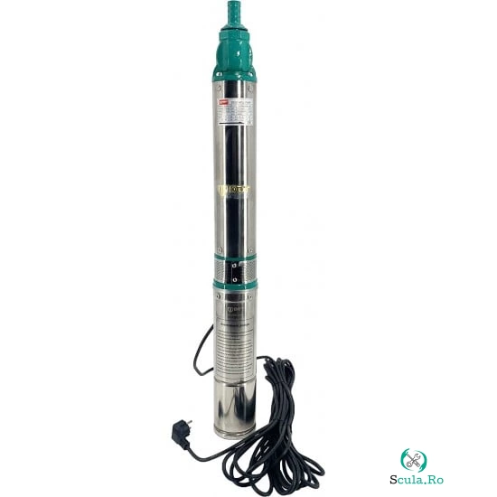 Pompa submersibila de mare adancime DDT QJD120-1.5, Inox, 1500W, 7 m ³ h, 8 turbine, 120m, 15m cablu