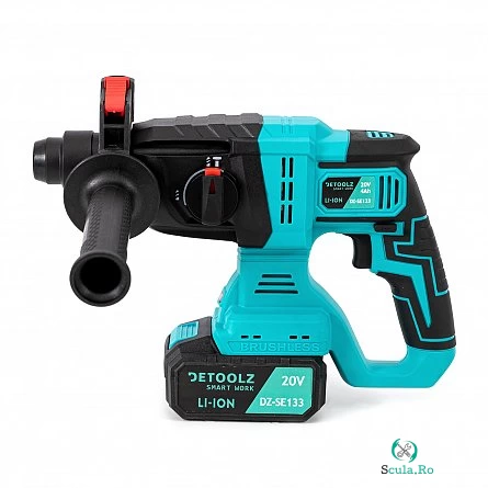 Ciocan rotopercutor, Model 2.2J, cu acumulator 20V 4Ah, Detoolz la 635.00 lei ron