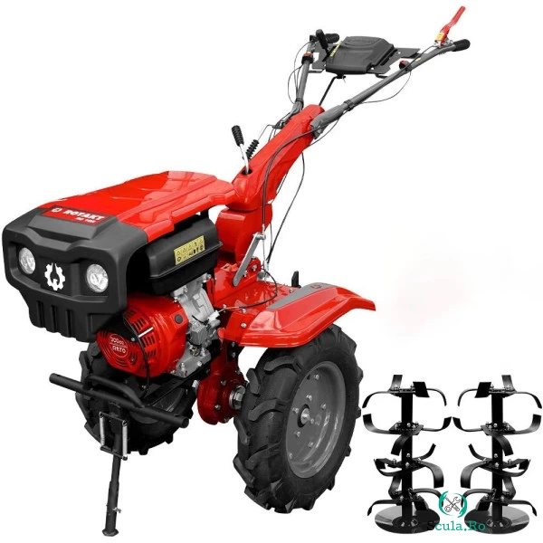 Motocultor Rotakt Atlas RO10R, motor 10 CP, latime lucru 135 cm, 3 viteze, freze, roti cauciuc la 4,144.00 lei ron