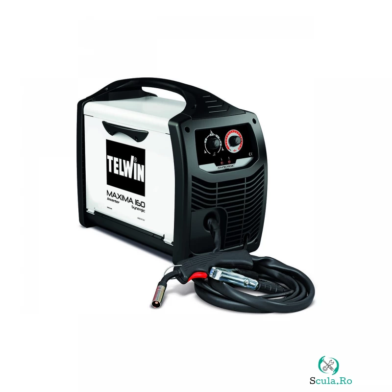 Aparat de sudura MIG-MAG Telwin, tip MAXIMA160 SYNERGIC, curent maxim 150 A, 230 V