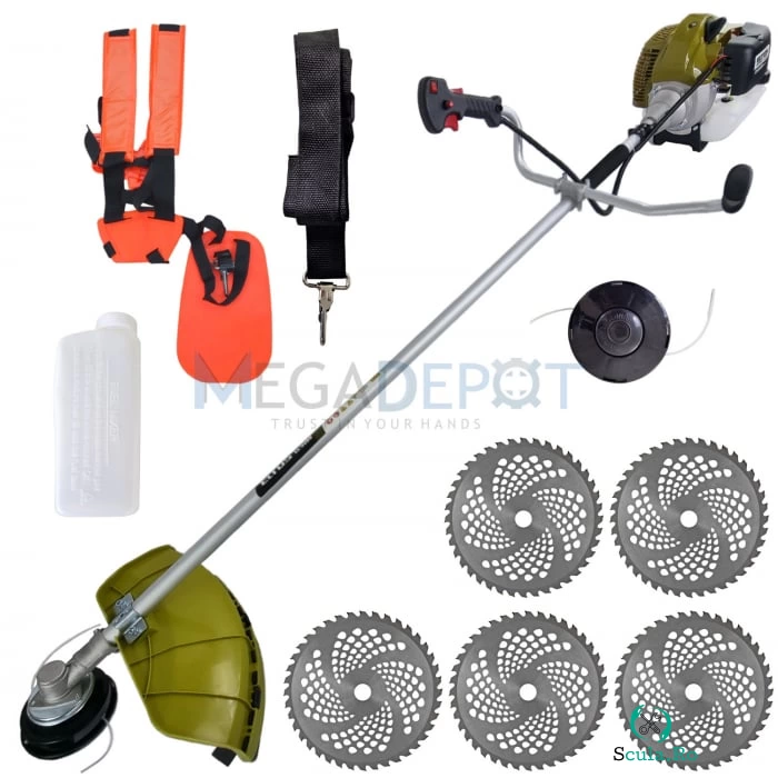 Motocositoare pe benzina Eltos EL5500, 4.7CP, 52CC, 10000RPM, 5 disc-uri cu 40 dinti vidia, ham dublu