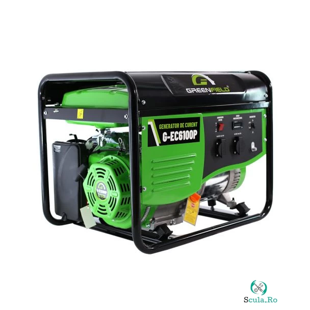 Generator de curent pe benzina Greenfield G-EC6100P, portabil, pornire manuala, monofazat, 4.5 kVA la 2,645.00 lei ron