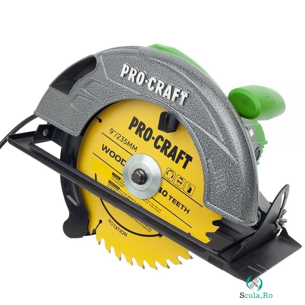 Fierastrau circular de mana Procraft KR2830, 2830W, 4500RPM, Diametru disc 235mm la 428.00 lei ron