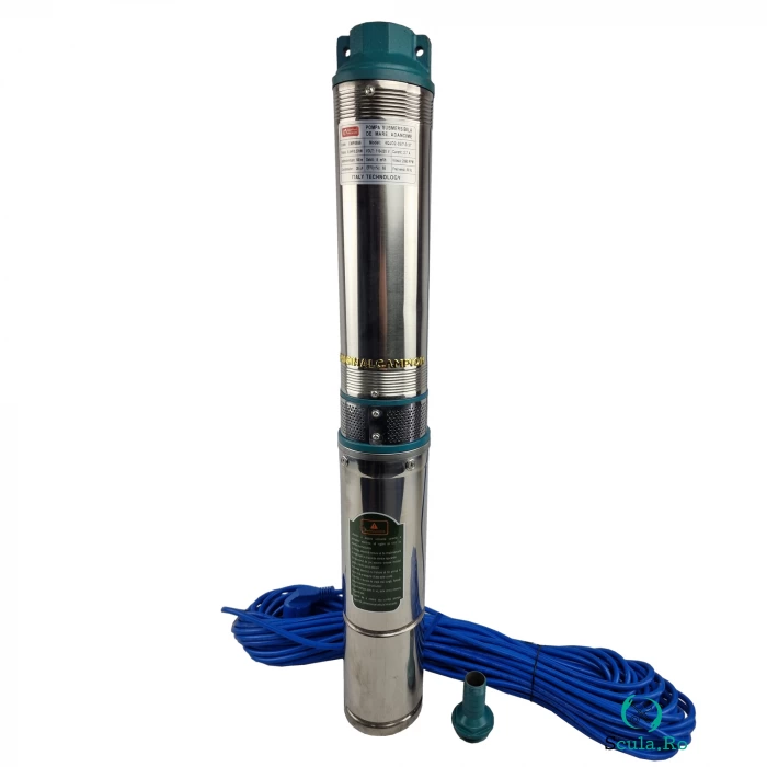 Pompa submersibila de mare adancime AquaMann Premium, 7 Turbine, 140 metri, debit 8m ³ h, 30 metri cablu