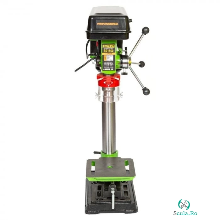 Bormasina de banc fixa, cu coloana, ProCraft BD1850, 459W, 2350RPM, Mandrina 16mm la 1,003.00 lei ron