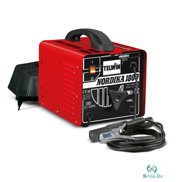 Aparat sudura MMA Telwin NORDIKA1800, 140A, electrozi 1.6-3.2 mm, cu accesorii la 509.00 lei ron