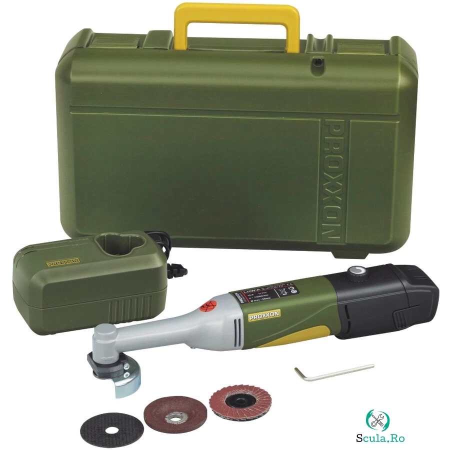 Proxxon Proxxon LHW/A, polizor unghiular cu acumulator, 16.000rpm, 50mm, plus incarcator si geanta la 977.86 lei ron
