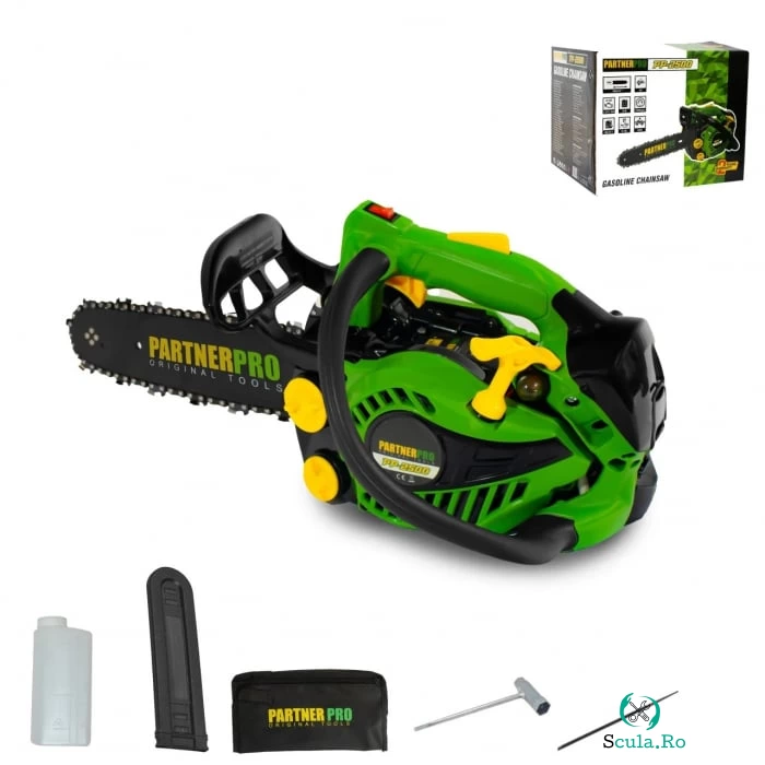 Motofierastrau (drujba) de mana pe benzina, PartnerPRO, 1.5CP, 10500RPM, Accesorii incluse