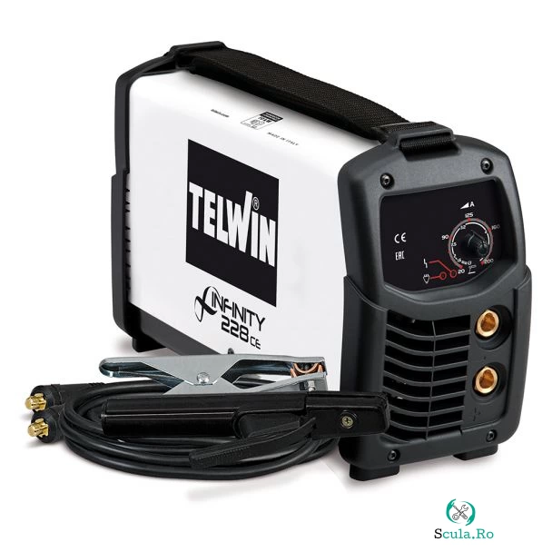 Invertor sudura MMA Telwin INFINITY228CE_ACC, 200 A, electrozi 1.6-4 mm, cu accesorii