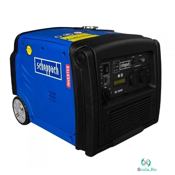Generator de curent pe benzina cu invertor SG3400i Scheppach 5906217901, 3400 W, 5.1 Cp la 3,855.33 lei ron