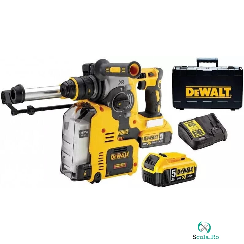 Dewalt Ciocan rotopercutor DeWalt, 3 moduri de lucru si acumulator XR Li-Ion de 18V, Galben-Negru