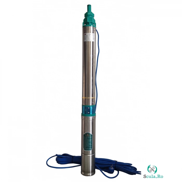 Pompa submersibila de mare adancime ALFA, 12 turbine, Debit 10 m ³ h , Inaltime refulare 160m, 30m cablu