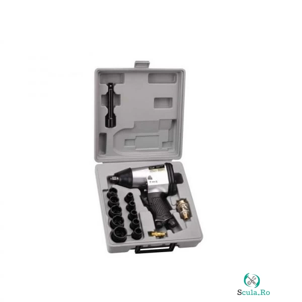 Set pistol pneumatic de impact si accesorii Wert W1855, 1 2 , 6-8 bari, 17 piese la 123.19 lei ron
