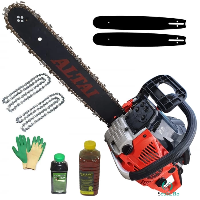 Motofierastrau ( drujba ) ALTAI 5.2CP Pachet - 2 Lame 2 Lanturi, Pachet Ulei, Model 2020 la 355.00 lei ron