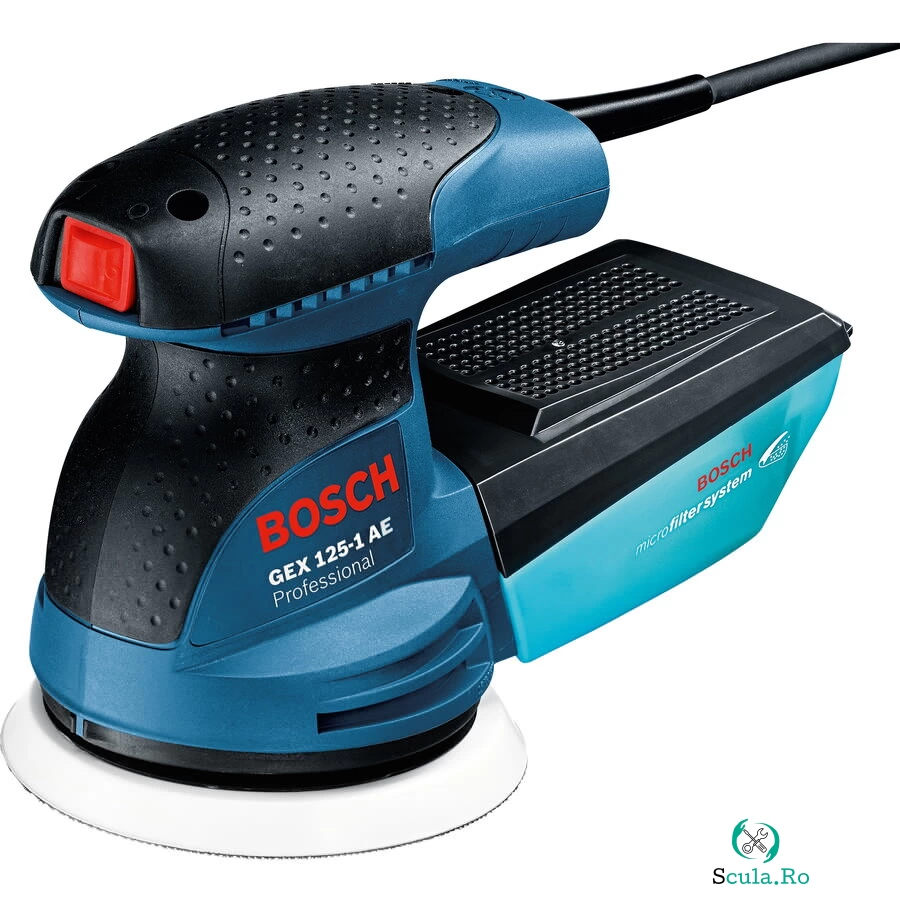 BOSCH Slefuitor cu excentric Bosch Professional GEX 125-1 AE, 250W, 125mm, Albastru-Negru la 623.75 lei ron
