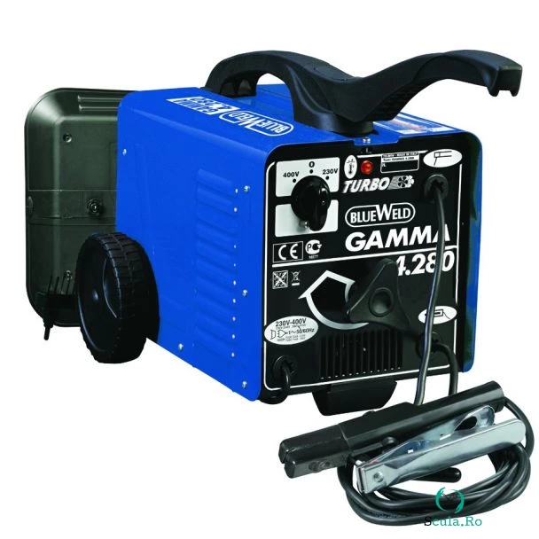 Aparat sudura MMA Telwin GAMMA4.280, 220 A, electrozi 2-5 mm, cu accesorii la 672.00 lei ron