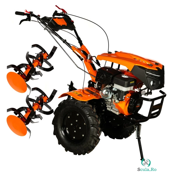 Motocultor benizna, Detoolz, 15CP, 420CC, 4T, 3 viteze, pornire manuala, cu roti la 3,814.00 lei ron