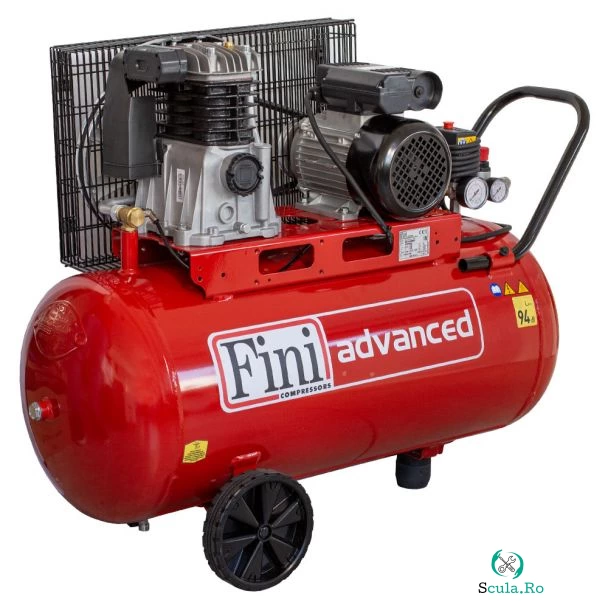 Compresor de aer Fini MK102-100-3M, 100 l, 2200W, 10 bar, 320 l/min