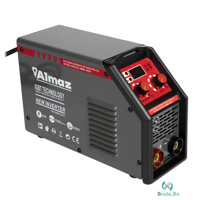 Aparat de sudura tip invertor Almaz AZ-ES005, MMA300, Afisaj digital, accesorii incluse