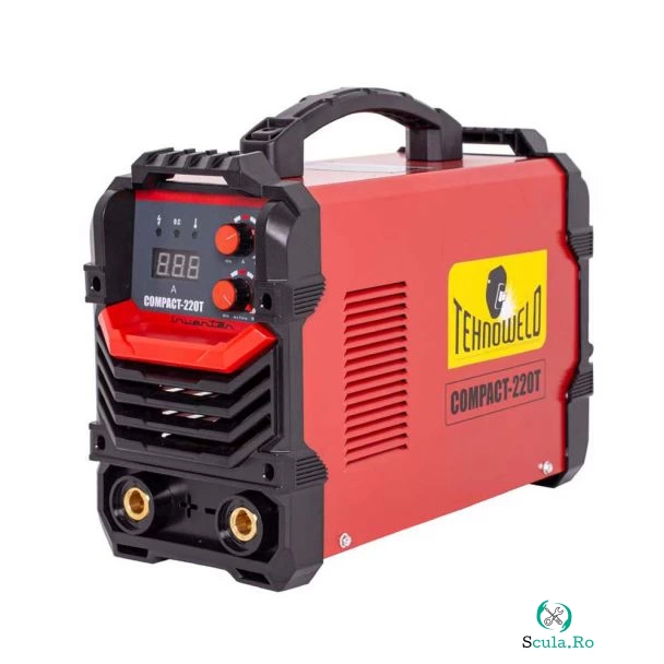Invertor sudura MMA Tehnoweld COMPACT-220T, 200 A, electrozi 1.6-4 mm, cu accesorii la 739.00 lei ron